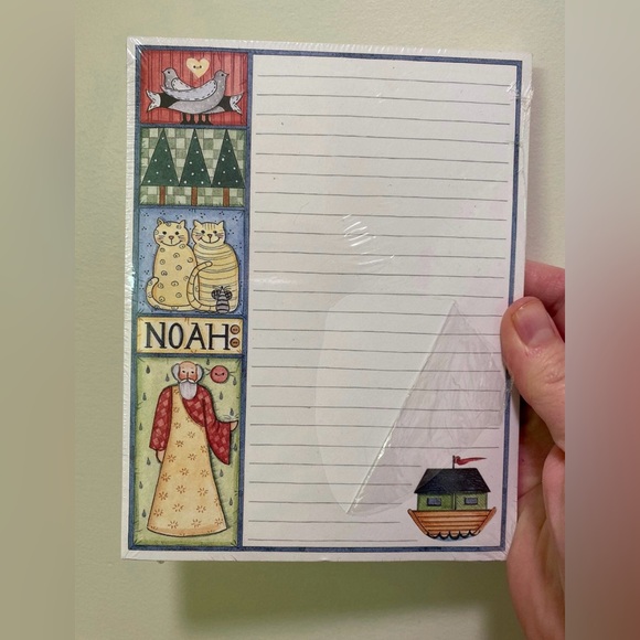 Lang Main Street Press Noah’s Ark Notepad Religious Folk Art Ellen Stouffer NEW - Picture 1 of 5